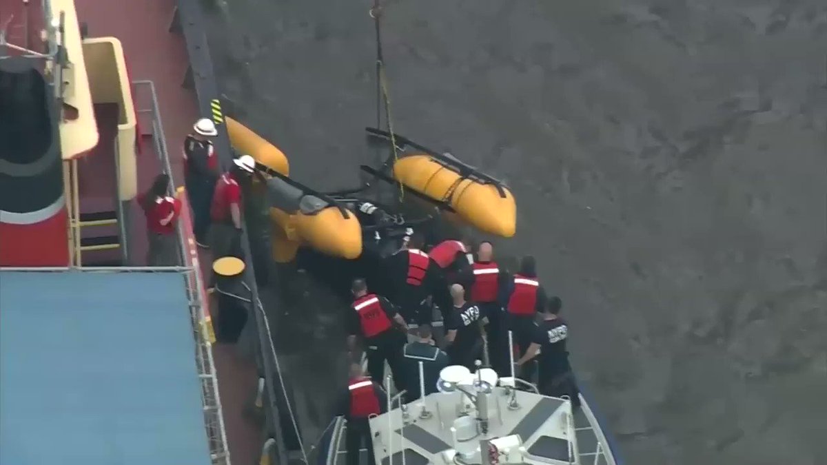 Emergency responders said two people were injured, a helicopter pilot and heliport worker, when a charter helicopter that was repositioning lost altitude and crashed into the Hudson River. @Reuters @ReutersTV