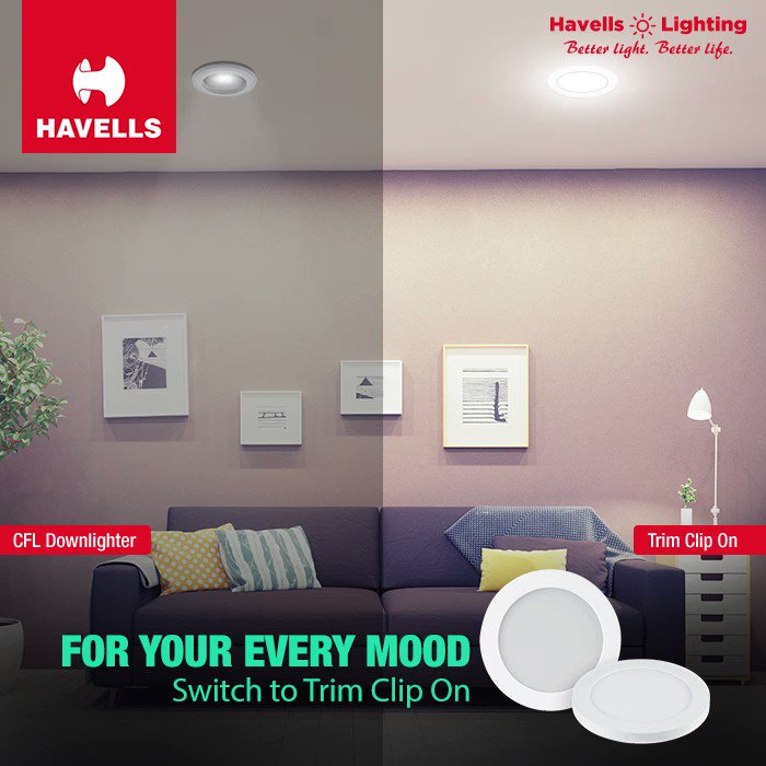 Havells trim clip on outlet
