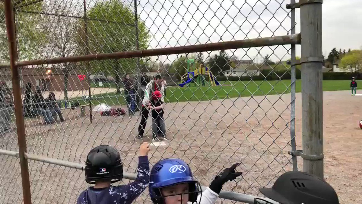 First year playing, first at bat, third time a charm! #BaseBall Way to go LimaBean!