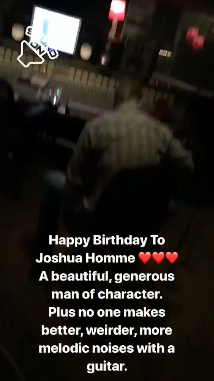 Mark Ronson via Instagram share this John Wayne\s stem played by Josh Homme  , also happy birthday for him 