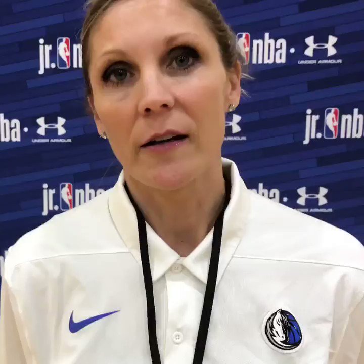 Jenny Boucek, assistant coach for the Dallas Mavericks, led a breakout session and talked about the importance of developing a dialogue for coaches of all levels. #JrNBAUAConference #HerTimeToPlay