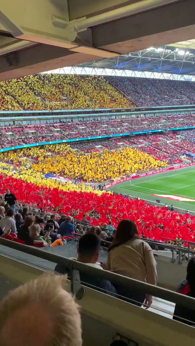This is the @WatfordFC supporters at 6-0 down. Just incredible. We may have been beaten by a better team, but our spirit lives on.