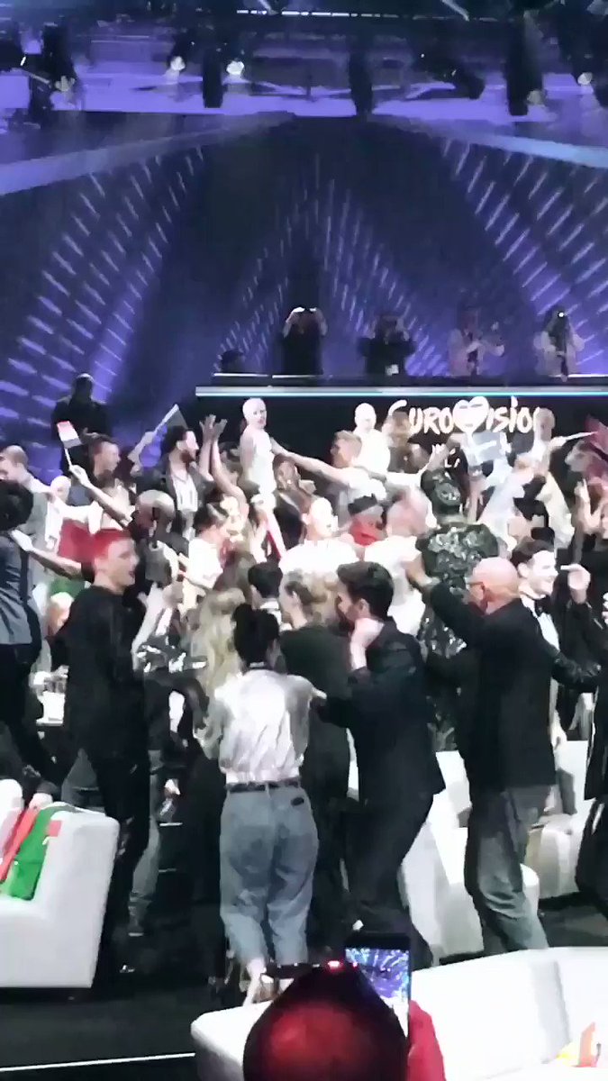 La Green Room durante la actuación de España #EurovisionRTVE