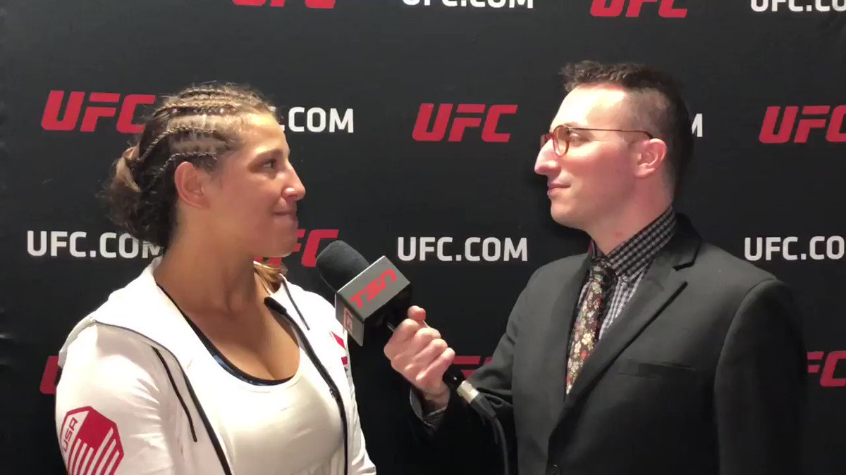 After a big win in her debut, @FeeNom479 wants to be the face of the women's featherweight division and that "it would be an honour" to face @criscyborg
