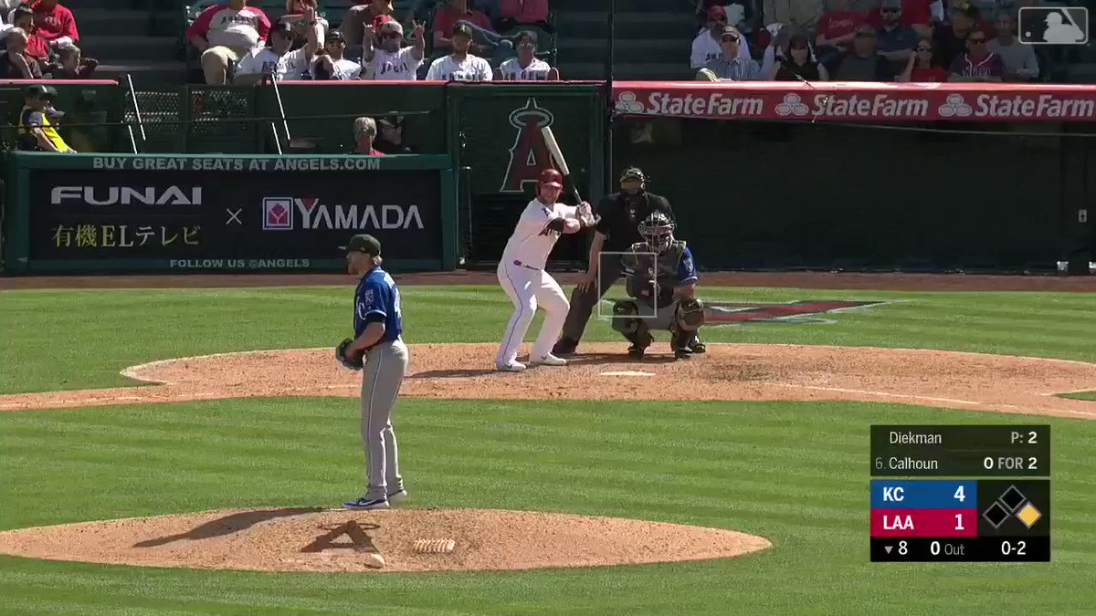 Three batters.Three swinging strikeouts.One intimidating @JakeDiekman.#AlwaysRoyal