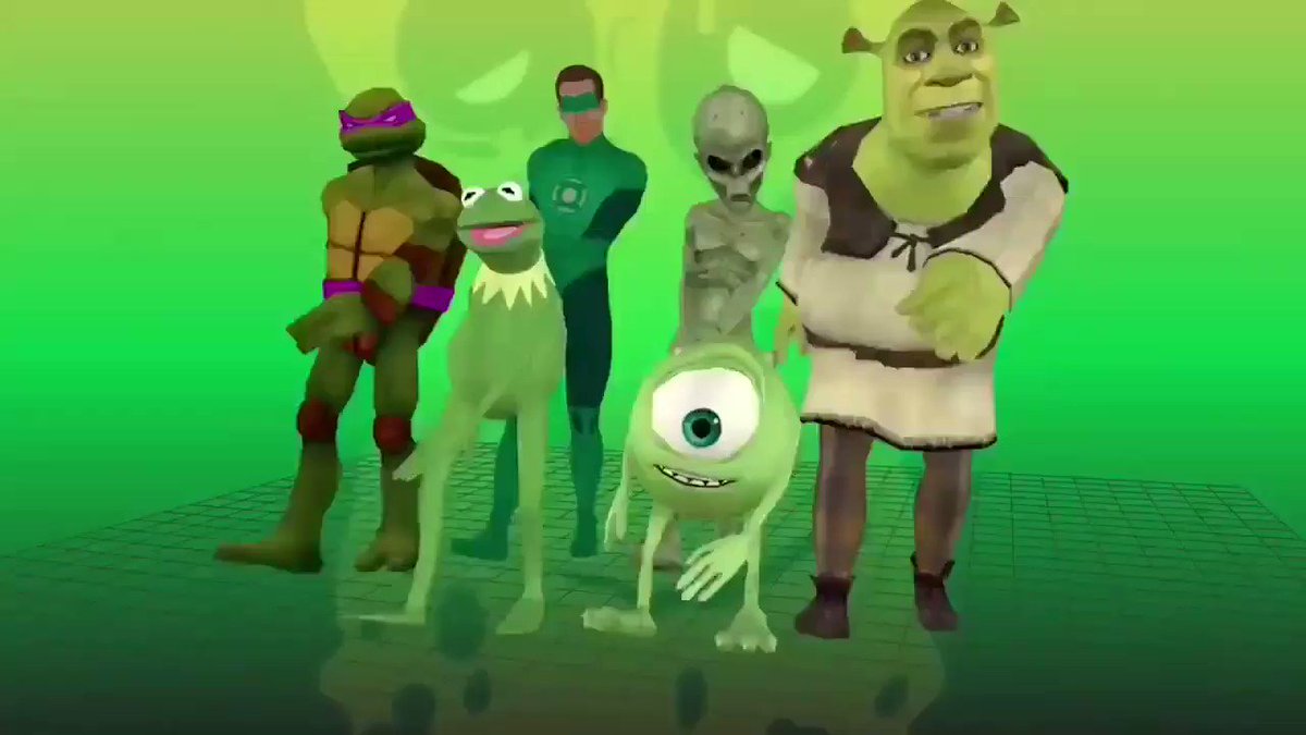 1 hora de Shrek e seus amigos dançando cumade e cumpade 