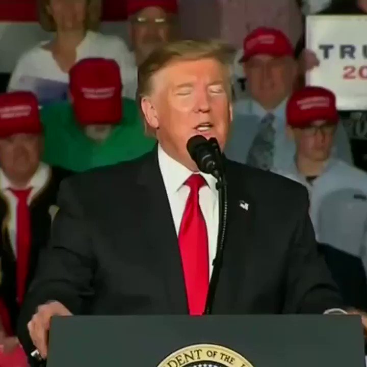 Trump accuses the FBI and Democrats of treason. He then has to pause as his fans chant, "lock them up!"
"We have a great new attorney general who will give it a very fair look," Trump says. 👀