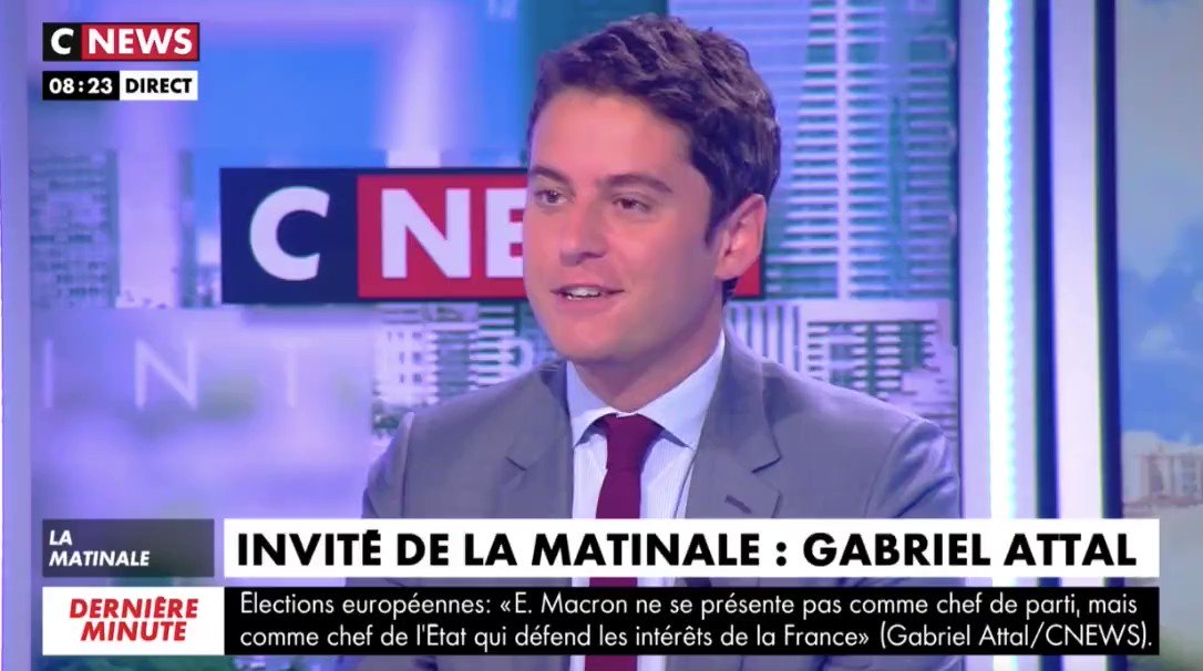 Gabriel Attal's photo on referendum