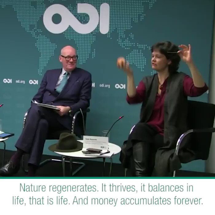 "Nature regenerates... And money accumulates forever. And this to me is our ultimate conundrum."
@KateRaworth shares views in her debate with @MLiebreich on #greengrowth and #climatechange.
Find the video or podcast: https://buff.ly/2GqApMZ #TuesdayThoughts