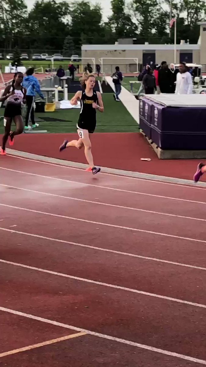 Senior Courtney Merrill wrapped up an outstanding high school career tonight by finishing 9th in the 800 meter run at the Ben Davis regional. Courtney will be sorely missed next year. Great way finish @cmerrill_19 #Squad #Together