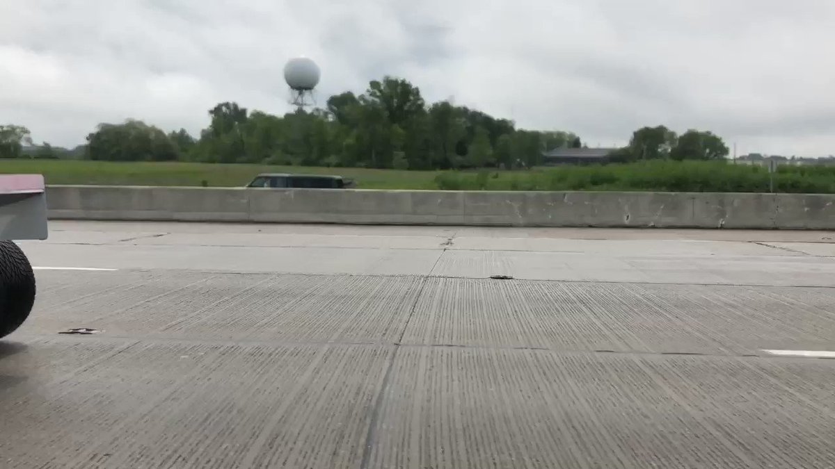 This is what it looks like on the highway when @MarioAndretti drives @miketirico to @IMS in the @IndyCar two-seater. #Indianapolis500