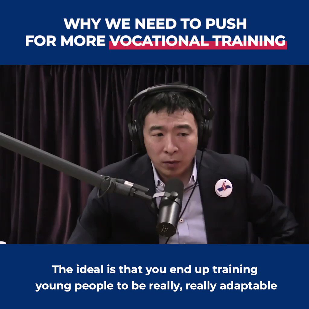 The paths that we are pushing on our young people are often expensive and vulnerable to automation. We should be promoting technical and vocational training, apprenticeships and skilled trades instead of just college.