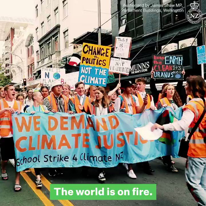 Here's a short message from @jamespeshaw for the rangatahi of Aotearoa, who are demanding action on climate change.
#climate #climatechange #change #climateaction #globalwarming #Warming
