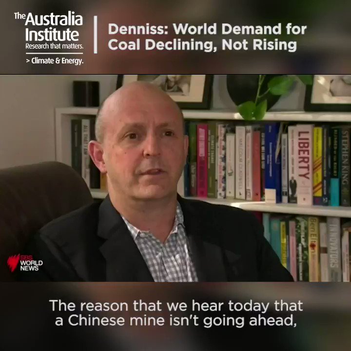 "The reason we hear mines aren't going ahead & that BHP is withdrawing further from coal, is that a vast majority of people around the world thinkdemand for coal is going to shrink, not rise," says Richard Denniss @RDNS_TAI from @TheAusInstitute on @SBSNews #auspol #NNCM