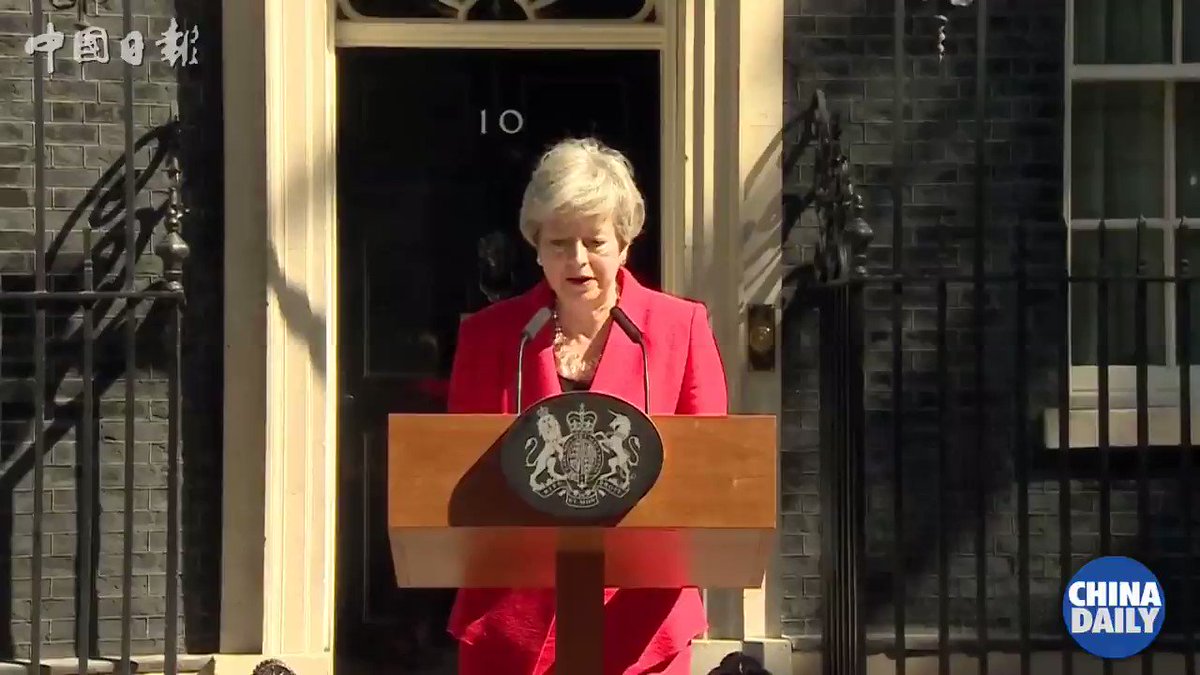 #Video: Theresa May says she'll quit as UK Conservative leader on June 7