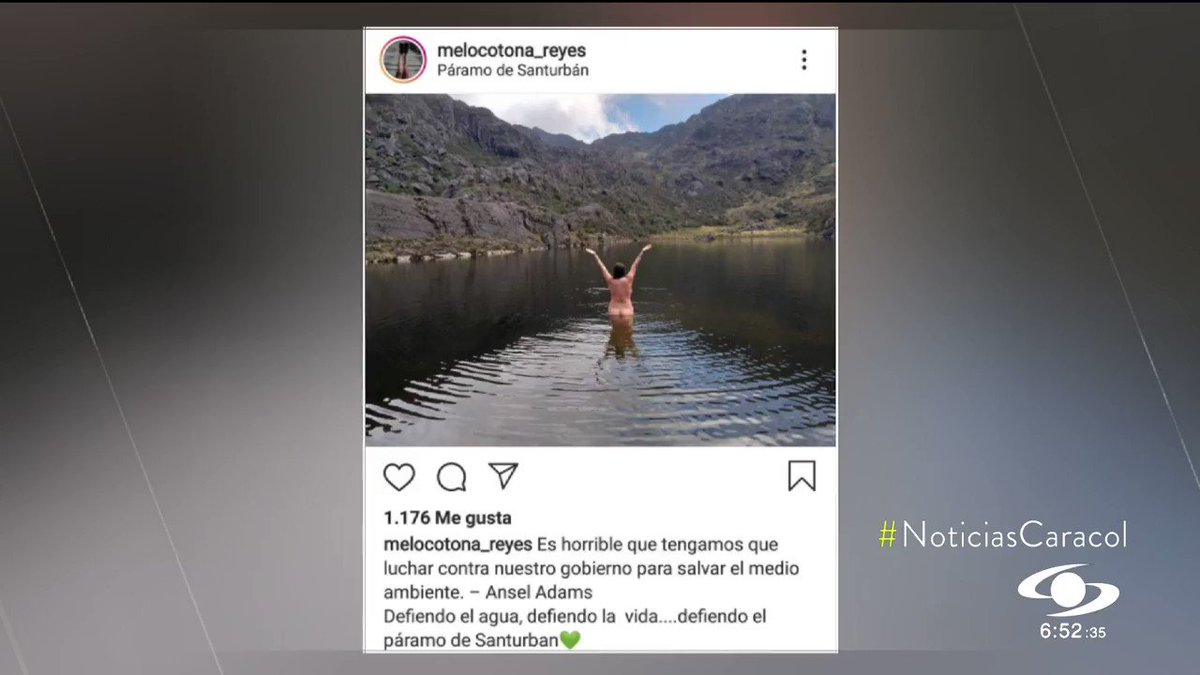 Polémica por desnudo en el Páramo de Santurbán. Policía multó a la mujer por exhibicionismo http://noticiascaracol.com #PrimeraEdición