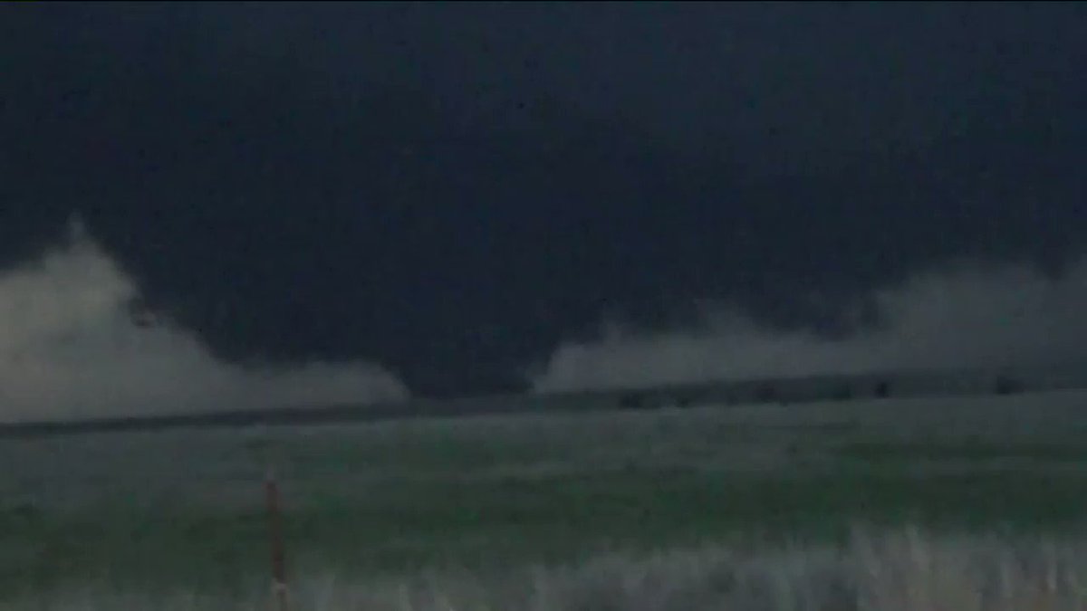 Check out this INSANE video of a wedge tornado in Catesby, Oklahoma. Our @kfor storm tracker @CoreyInmon tracked the violent tornado yesterday (5-24-19) at around 8:30PM as it headed towards Laverne. #okwx