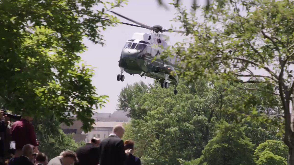 Departed the @WhiteHouse and am now on Air Force One with the First Lady heading to Japan and looking forward to honoring, on behalf of the United States, His Majesty, the Emperor of Japan. I will also be discussing Trade and Military with my friend, Prime Minister @AbeShinzo.