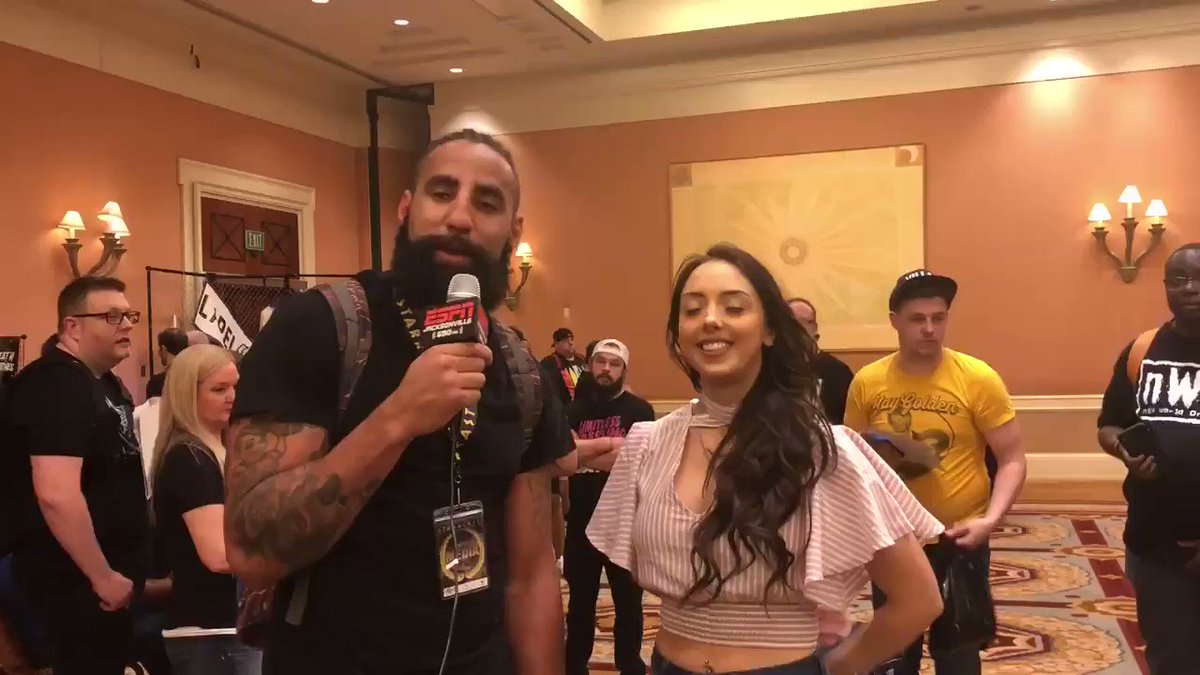 Here’s a few clips from yesterday as @ESPN690Jax caught up with @AllieImpact at Starrcast to talk about her BFF and her excitement for Double or Nothing! #AEW