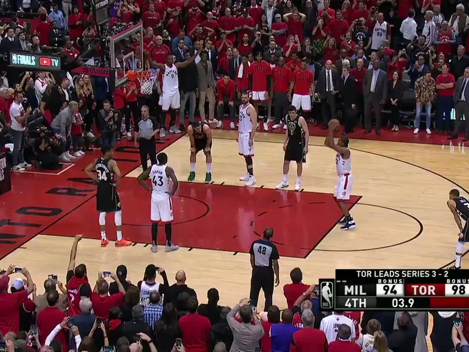 The pure joy in Toronto when Kawhi made those free throws ๐ฅ