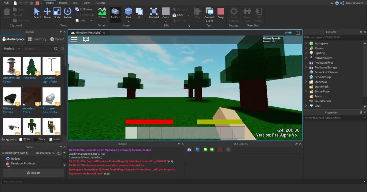 Gamerryan18 On Twitter Testing Shadow Feature In Roblox Studio Realistic Minecraft Xd Roblox Robloxdev - mboy789 on twitter made for more realistic roblox games