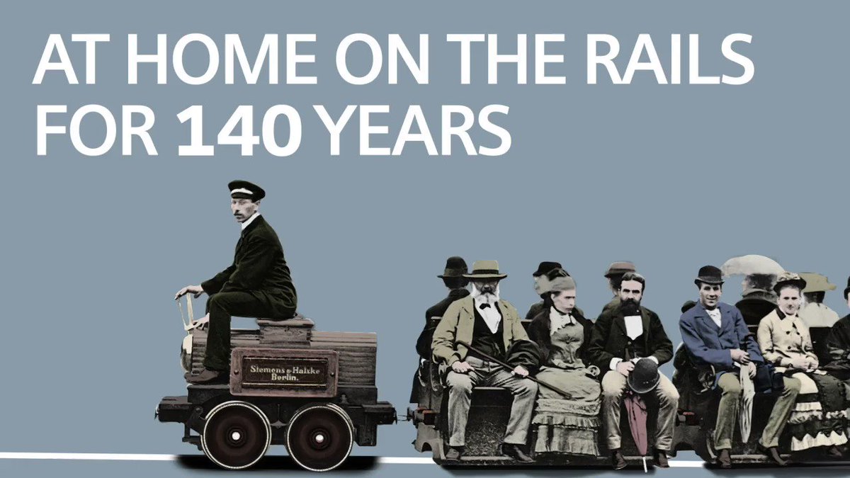 #onthisday 140 years ago Werner von Siemens invented a new means of transport – the first electric railway. Take a seat, relax and join us travelling back in time to the invention that changed the world. http://siemens.com/140years-electric-railway … #siemenshistory #eMobility