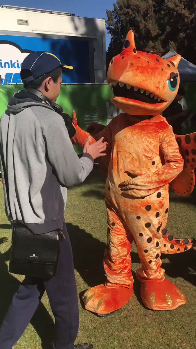 Pre-mascot race pics: I’m having a cuddle with the lovely Amber the dragon (the mascot from the @ScorchersBBL Women’s team) at the @WADayFestival in Burswood.🐲🧡
https://youtu.be/6ja6YHV5-Jo
#WADay #WADay2019 #wadayfestival #perth #burswood #burswoodpark #mascot #bbl #perthscorchers