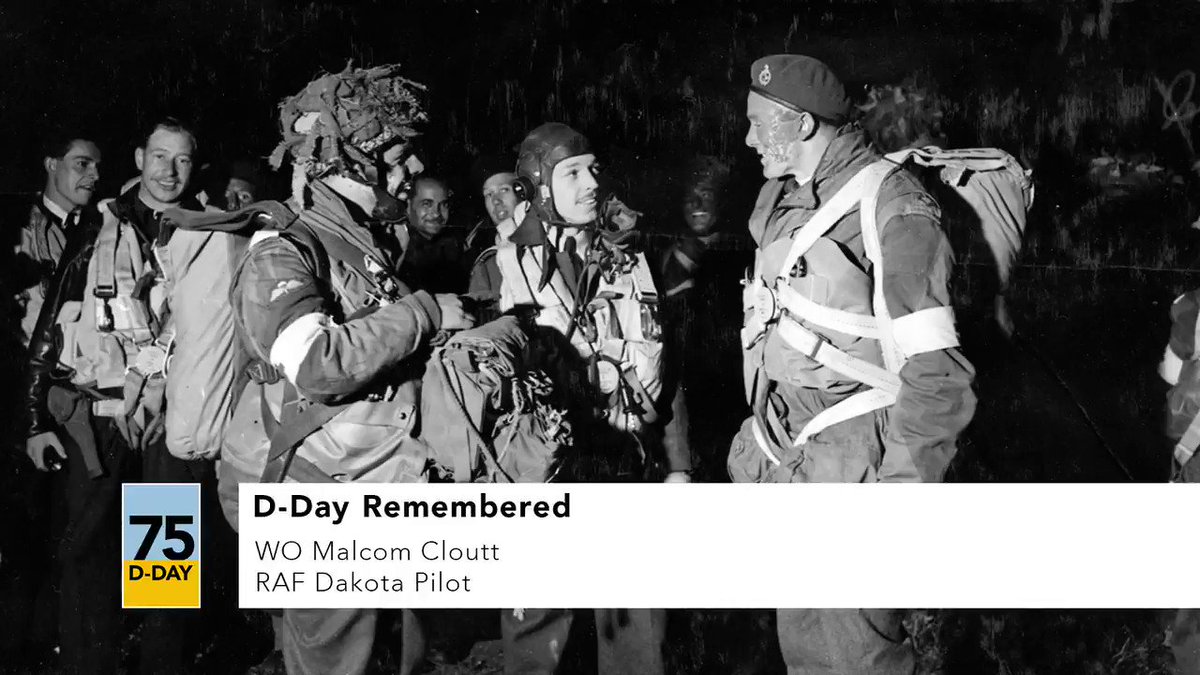 #MemoriesOfDDay Warrant Officer Malcolm Cloutt was a Dakota co-pilot dropping paratroops on D-Day. He thinks back on the invasion in this video. #DDay75