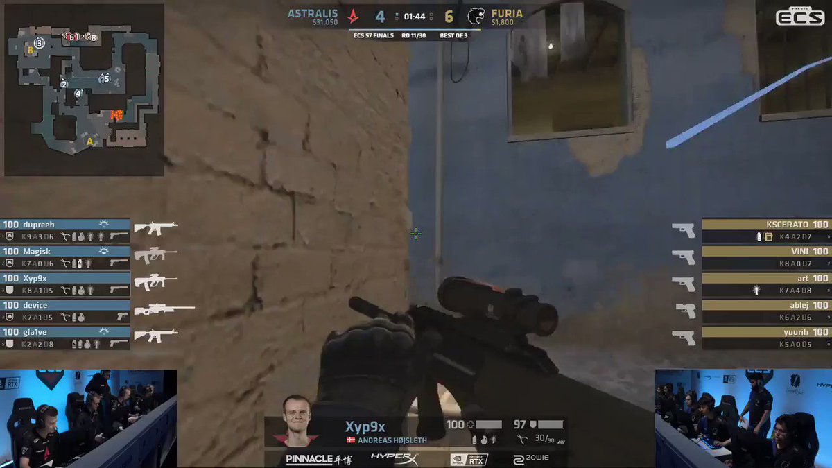 .@Xyp9x keeps his calm even while swarmed by enemies π
This game might go down to the wire!
πΊ http://twitch.tv/faceittvΒ
#ECS7 #ToTheStars β¨