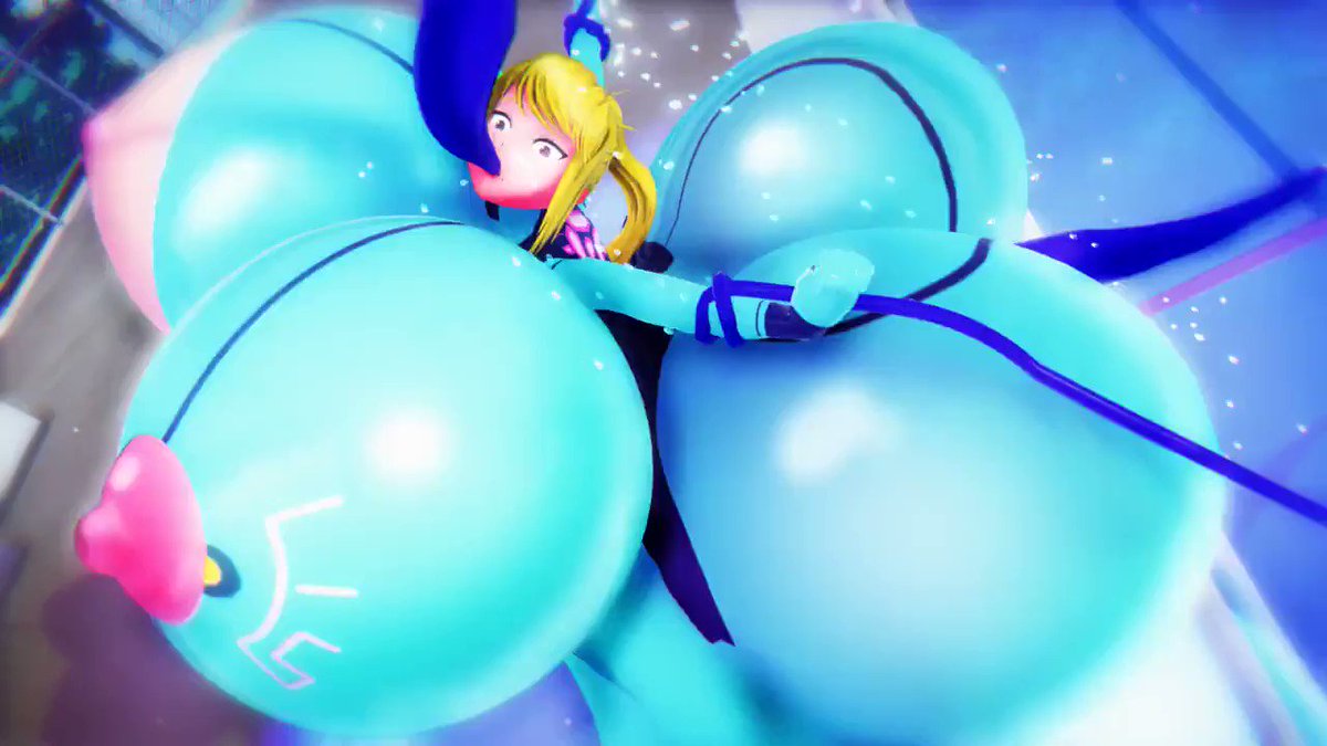 And more water?🌊 Samus returns with breast and butt expansion, forced fill...