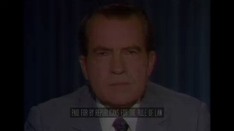 Nearly 50 years ago, when a Republican president was facing allegations of #ObstructionOfJustice, members of his own party came forward to uphold the Constitution and the #RuleOfLaw.This advert was shown yesterday during Fox & Friends.#MorningJoe #DeadlineWH