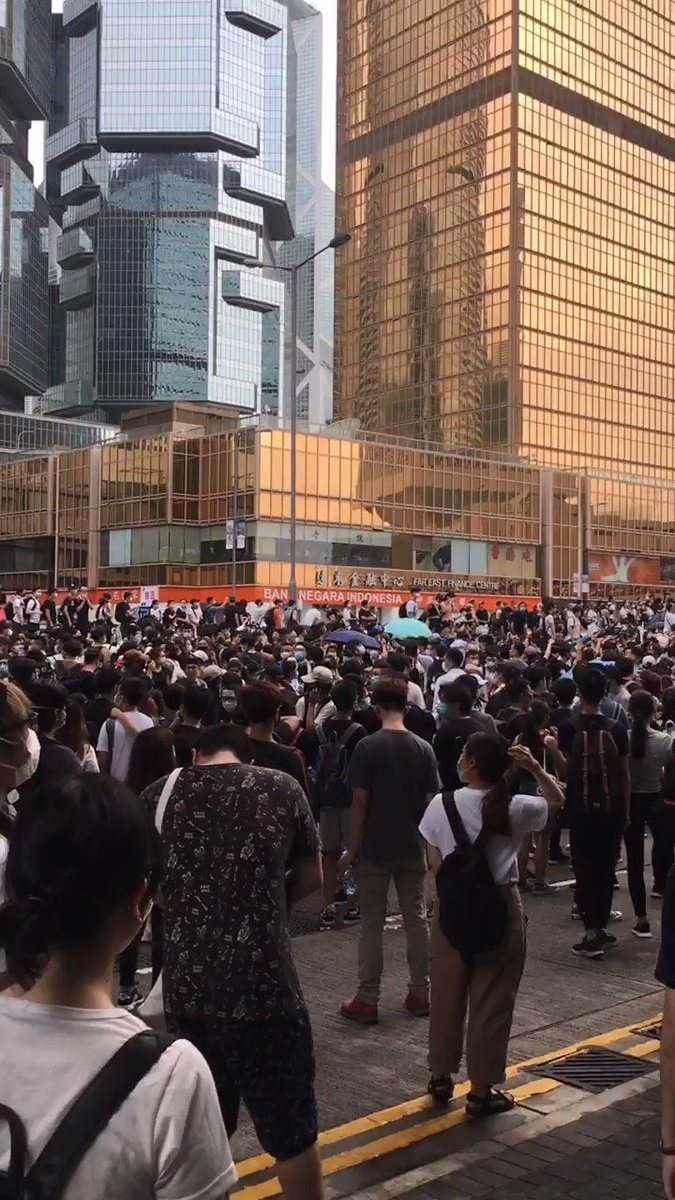 Now protesters are passing umbrellas up to the front lines , anticipating more pepper spray and water cannons