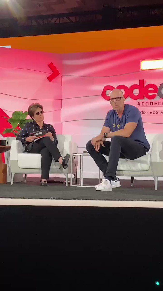 "He is the most dangerous person in the world.” - @profgalloway on Facebook CEO Mark Zuckerberg
Galloway says Facebook’s board should fire Zuckerberg as CEO. #CodeCon