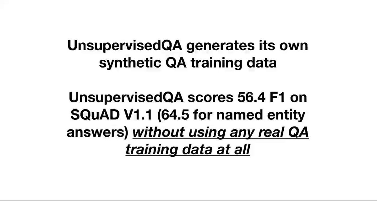 Question Answering models are data hungry. But what if there was no QA training data at all? Very excited to share "Unsupervised Question Answering by Cloze Translation" ACL 2019, with @LudovicDenoyer and @riedelcastro! https://arxiv.org/abs/1906.04980