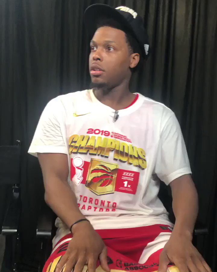 Just did a really cool interview with Kawhi and Kyle Lowry, about how they got here and everything this title means, and here’s what happened before we even started rolling. Special.