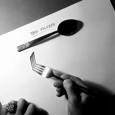 フォークで描く美しいレタリングが本当にかっこいい スプーンと