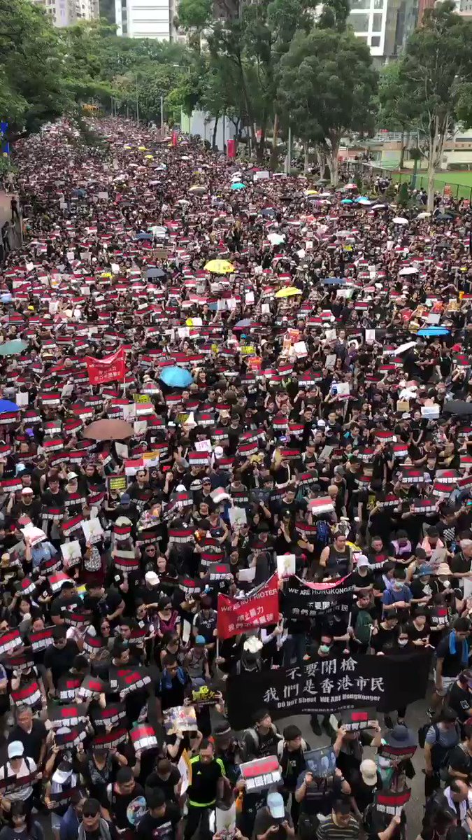 Hong Kongers are back on the streets. This time, many are focused on the police conduct during the last demonstration. Lots of signs saying things like "Stop Violence, We Are Not Rioters" and "Don't Kill Us."