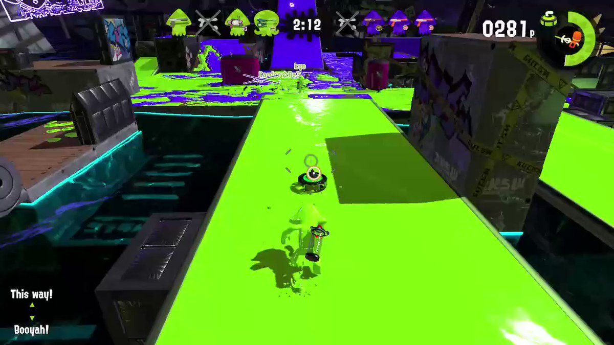 This would have been sick if I had gotten a kill with the Stingray, too. Covering both ends of the map! #Splatfest #Splatoon2