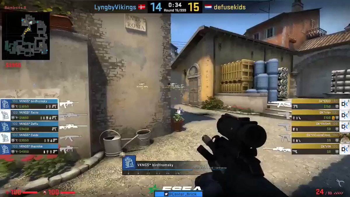 #CSGO: The grind for the ESEA Advanced playoffs continues after a 16-14 win versus @lyngbyvikings . GGWP! #goDK