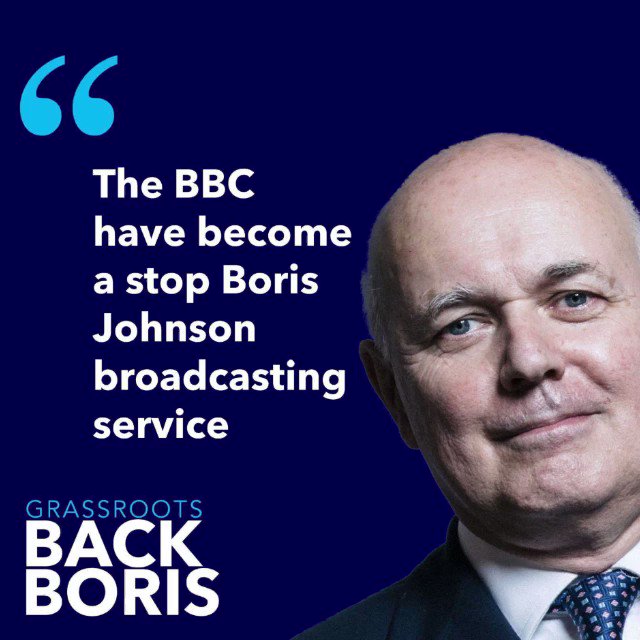 BackBoris (@BackBoris2019) on Twitter photo 2019-06-20 12:34:28 “The BBC debate was an utter shambles” “The BBC has become a stop Boris Johnson Broadcasting Service. “If they were running a newspaper, they would find themselves in the dock by now, because you have to check your sources otherwise the legal teams are on your neck” @MPIainDS “The BBC debate was an utter shambles” “The BBC has become a stop Boris Johnson Broadcasting Service. “If they were running a newspaper, they would find themselves in the dock by now, because you have to check your sources otherwise the legal teams are on your neck” @MPIainDS