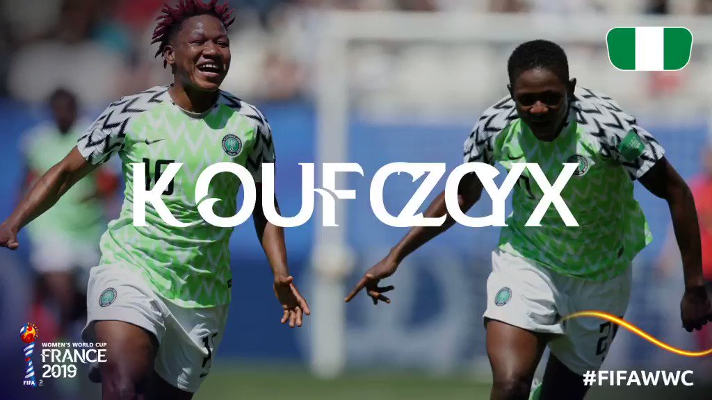 Congrats, @NGSuper_Falcons! 🇳🇬See you in the Round of 16! #FIFAWWC