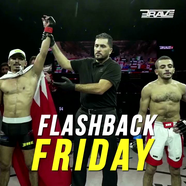 The last time Hussain Ayyad fought in Bahrain he left the BRAVE Arena with an amazing TKO win? He will be back in action next month representing the Kingdom of Bahrain in London. #BRAVECF #FlashbackFriday #FF #MMA #BRAVECF24