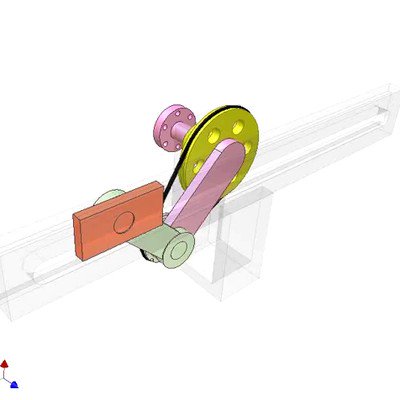 Slider Crank Mechanism With Satellite Pulley