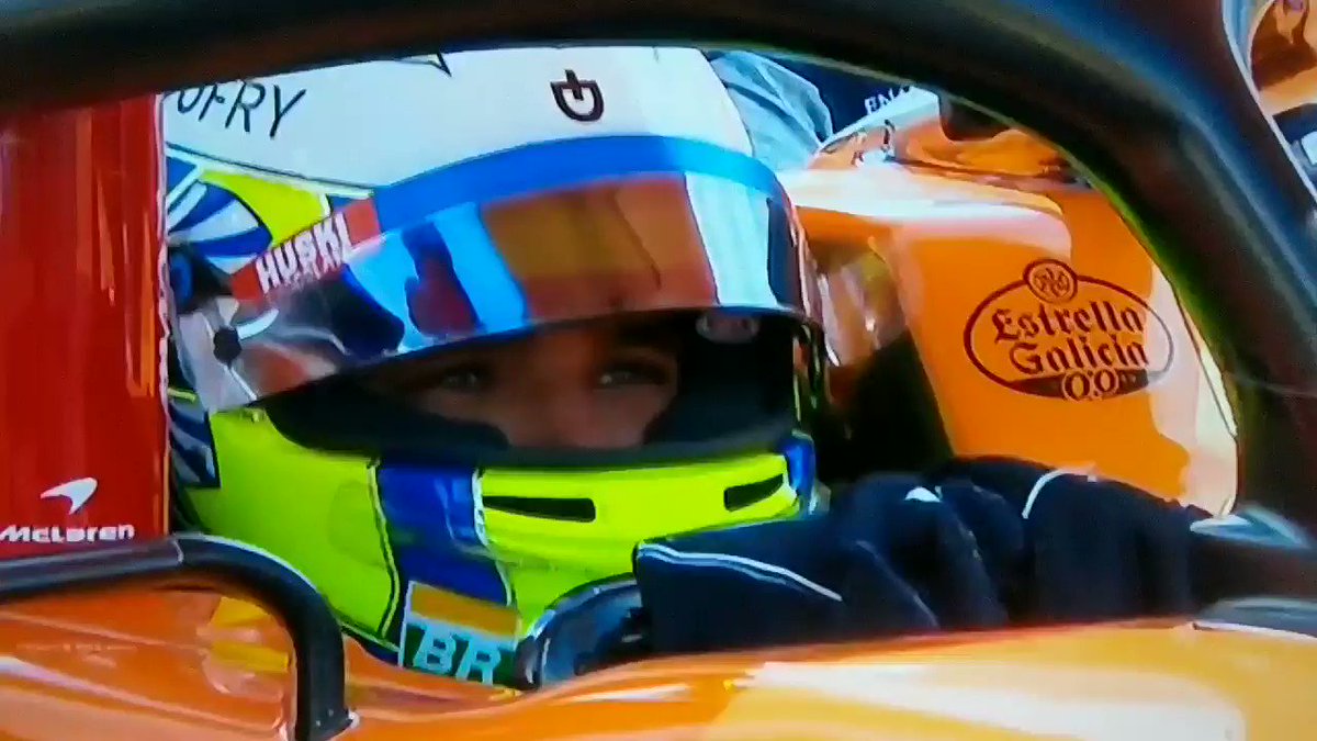 Norris hyped up before the race! Bless his socks π #F1