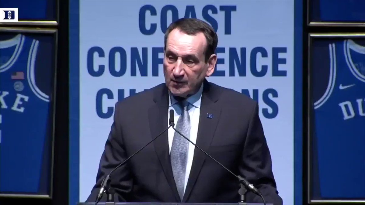 Coach K on coaching at Duke 🔻
“Our goal is to win the national championship.
If we win, we’re going to win great.
If we lose, we lose attempting to be great.”
🎥 @DukeMBB
