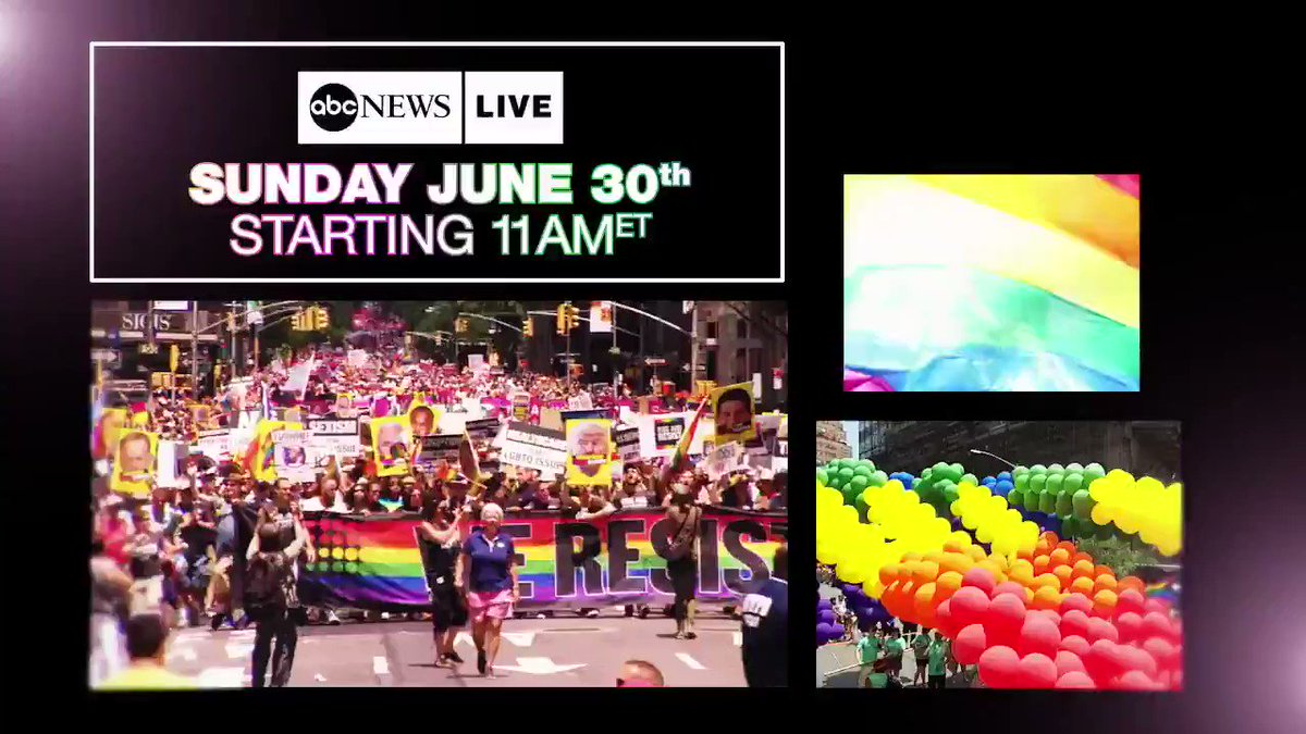 SUNDAY: @ABC's @KimNikiaBrooks & @GioBenitez host #PRIDE on @ABCNewsLive. Coverage begins at 11am ET.
WATCH HERE:
📱http://ABCNews.com/LIVE
📺 @ABC News app on your favorite streaming device
#WorldPrideNYC
#PrideMonth