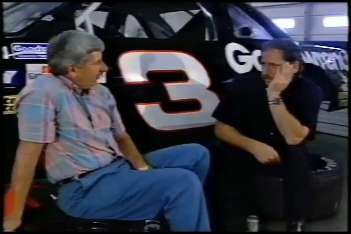 Neil Bonnett and Dale Earnhardt sit in Dale's shop and talk about how much racing means to them and what their friendship is like away from the track. Video from 1992