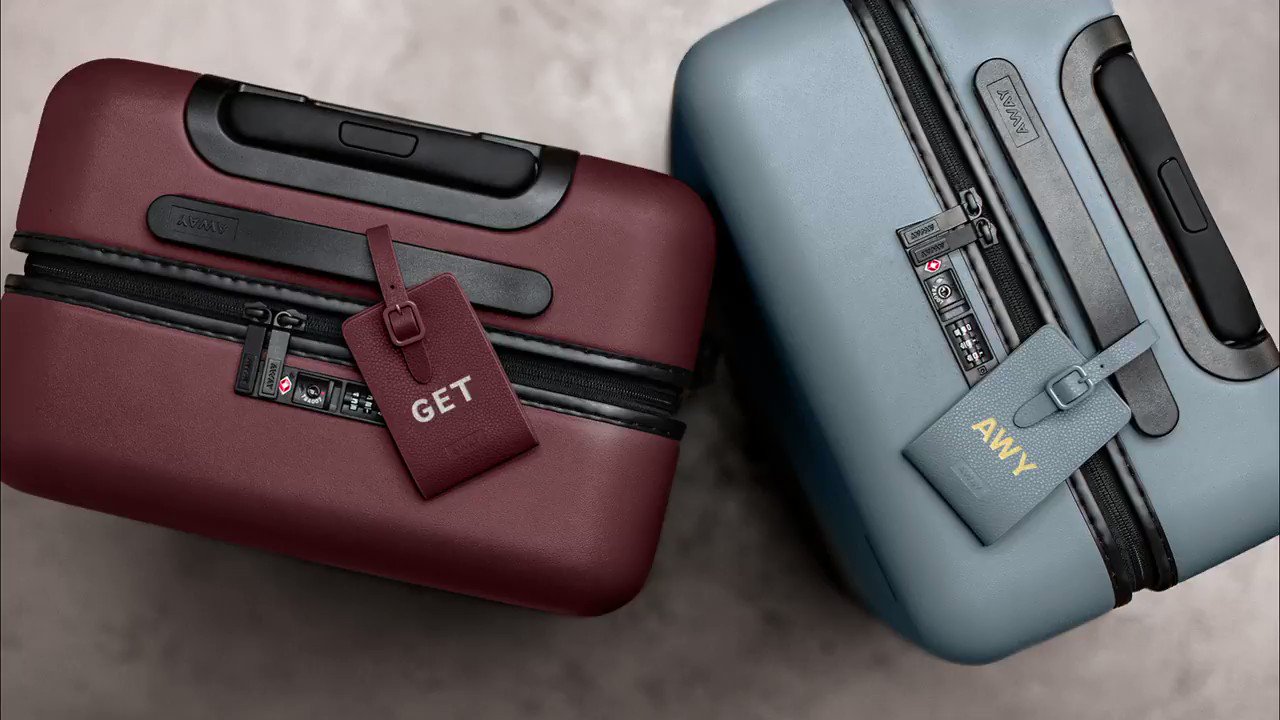 Away on X: Then: one black luggage tag Now: The Luggage Tag in nine new  colors for a suitcase that's unmistakably yours. Shop it now and get Away  in (even more) color.