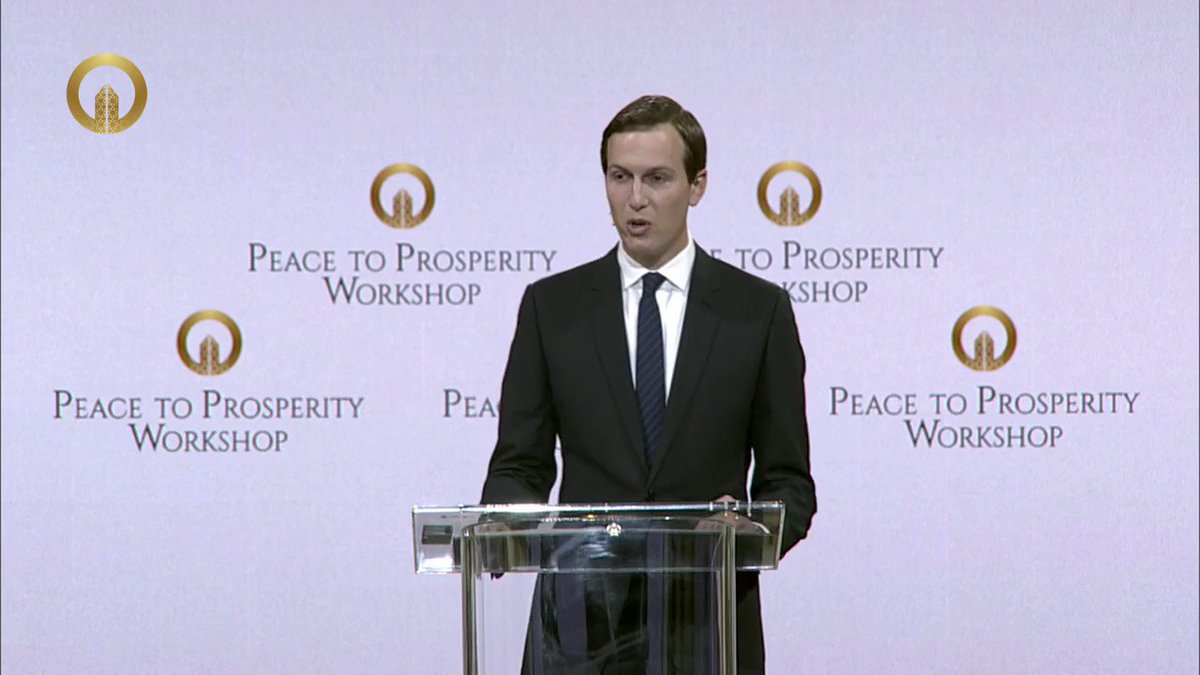 "We all agree on the following goals: We want to see peace, security, and prosperity for Palestinians, Israelis, and everyone else throughout the world," Jared Kushner said at the Peace to Prosperity workshop today in Bahrain.