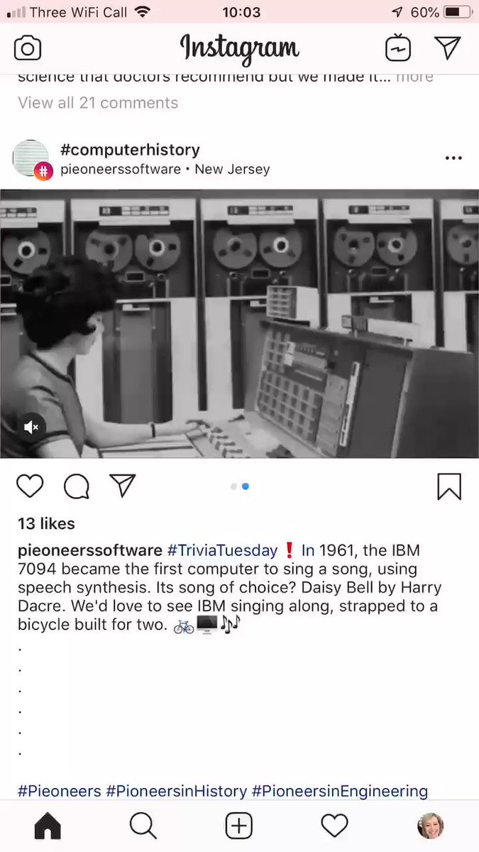 Archives of IT on Twitter "Here’s the first song sung by a computer on an IBM 7094. 